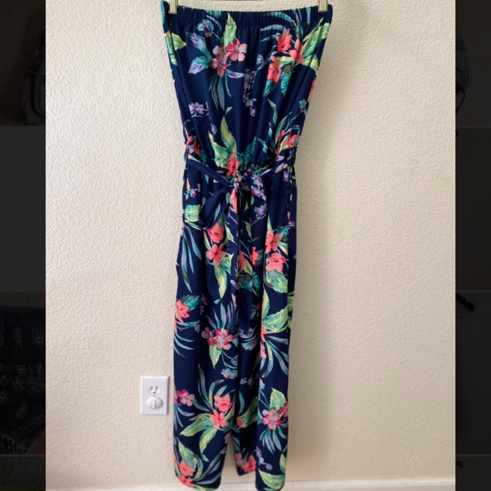 Hint Of Blush Floral Jumpsuit